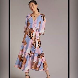 Anthropologie Multicolor Long Sleeve Dress